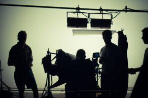 On a movie set