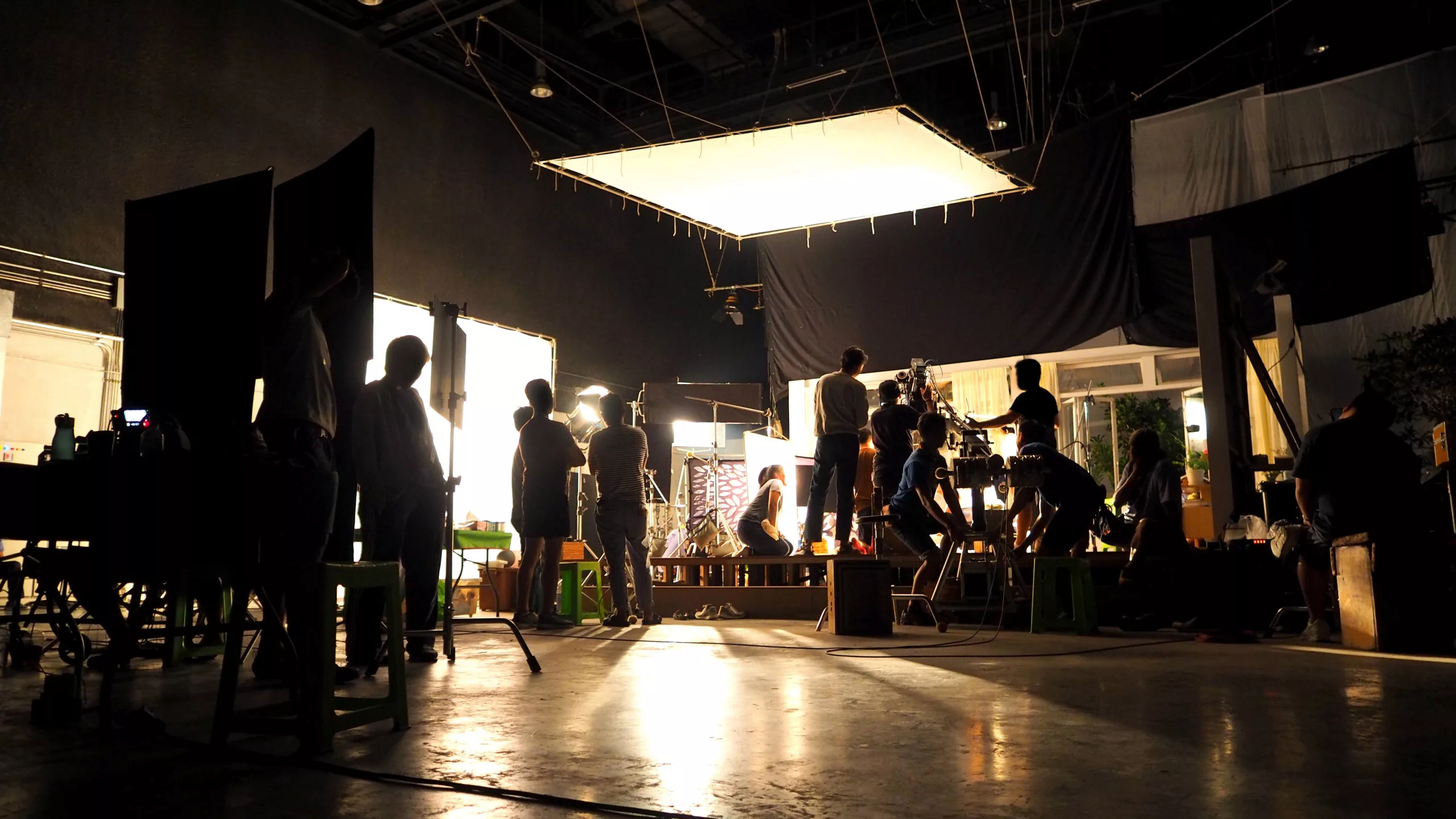 Film crew working on a promotional video shoot in Washington, DC