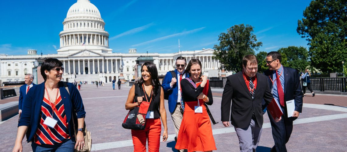 LLS Members walking on Capitol Hill in DC